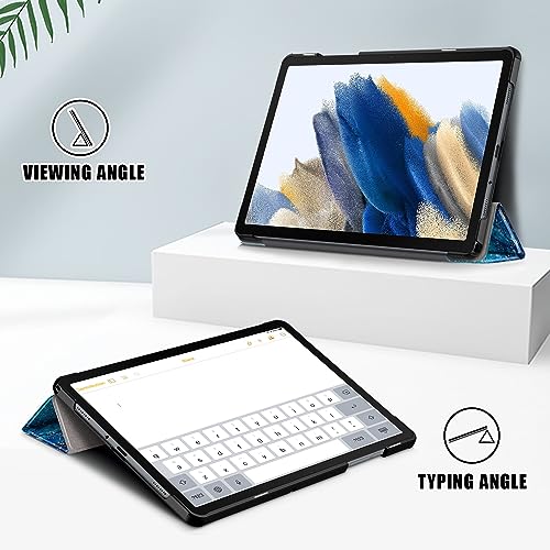 Gylint Folding Folio Stand Case for Samsung Galaxy Tab A9+ 11-Inch 2023 (Model: SM-X210/X216/X218), Ultra-Thin PU Leather Smart Cover, Sea Wave - Image 2