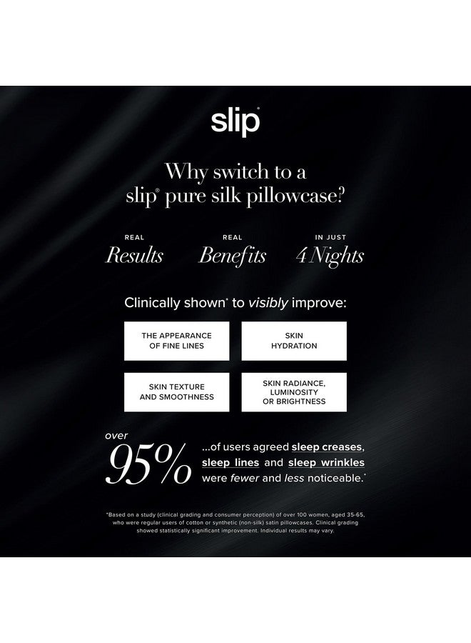 SLIP slip The Original Queen Silk Pillow Cases - 100% Pure 22 Momme Mulberry Silk Pillowcase for Hair and Skin - Queen Standard Size- Anti-Aging, Anti-BedHead, Anti-Sleep Crease, Silver (20" x 30")  - Image 3
