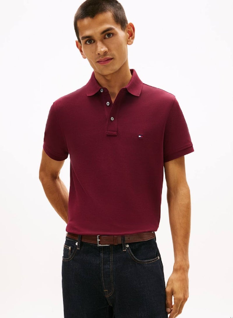 TOMMY HILFIGER 1985 Slim Fit Pique Polo Shirt - Image 1