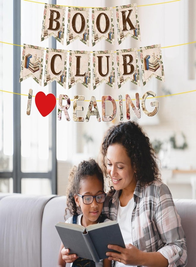 Refavor Book Themed Party Decorations - 3PCS Book Club Banners Birthday Decoration I Love Reading Decor Supplies for Library - Image 5