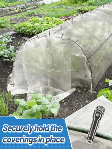 PAMASE 100Pcs Stainless Steel Garden Cilps - Large Open Metal Clamps for Greenhouse Hoops, 2" Fix Plant Cover Shade Cloth Netting Tarp, Tight Grip Weatherproof Gardening Supplies - Image 5
