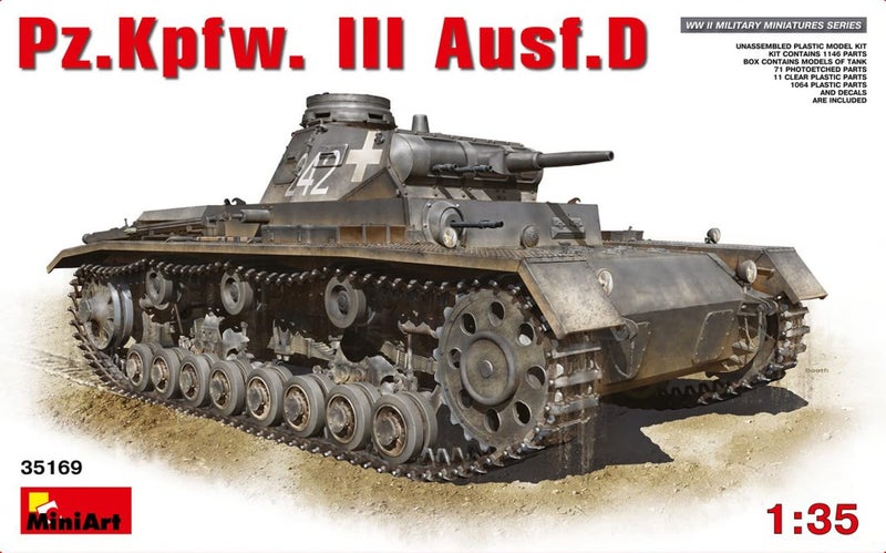 MiniArt Models 135 PZKPFWIII AUSFD Model Kit - Image 2