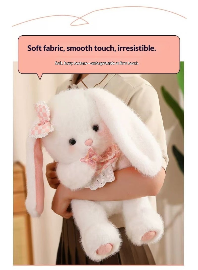 SISGL Snuggle Bow Bunny Plush Toy Super Soft Stuffed Animal For Gifts Birthday Wedding Party Favors Soft And Cuddly Companion For Kids And Collectors - Image 5