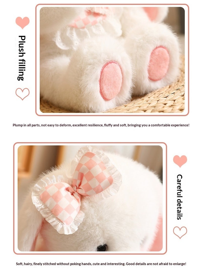 SISGL Snuggle Bow Bunny Plush Toy Super Soft Stuffed Animal For Gifts Birthday Wedding Party Favors Soft And Cuddly Companion For Kids And Collectors - Image 4