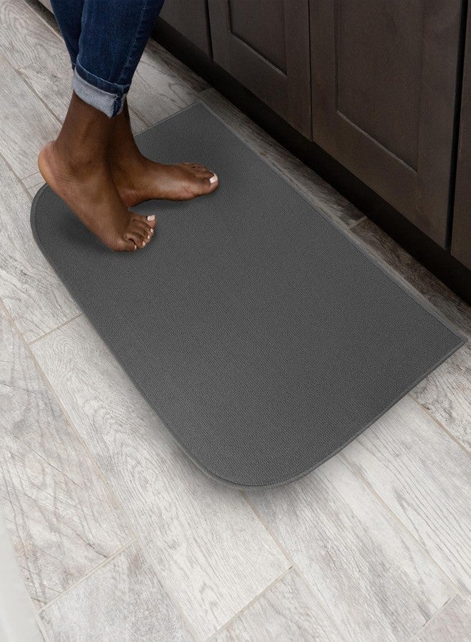 ريتز سجادة ريتز المميزة، قابلة للغسل، مقاومة للبقع، سجادة مطبخ بظهر من اللاتكس، سجادة باب للأرضية، 20 بوصة × 36 بوصة، لون جرافيت - Image 1