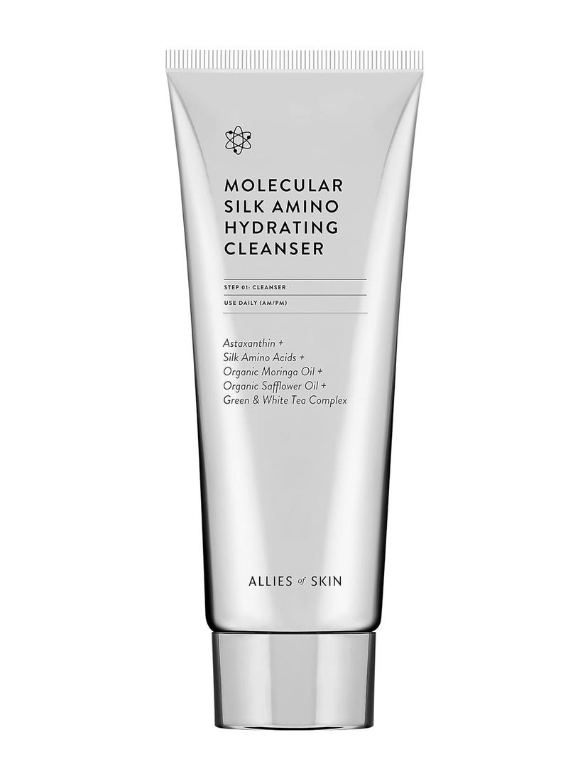 Allies of Skin Molecular Silk Amino Hydrating Cleanser: Hyaluronic Acid, Ceramides, Safflower & Moringa Oils. Nourishes, Conditions & Repairs 100 ml/2.4 oz - pzsku/ZF95A8D0DC5249B1ABDA2Z/45/_/1740145306/54c29298-3ea9-44d1-965c-d80ec26a3b68