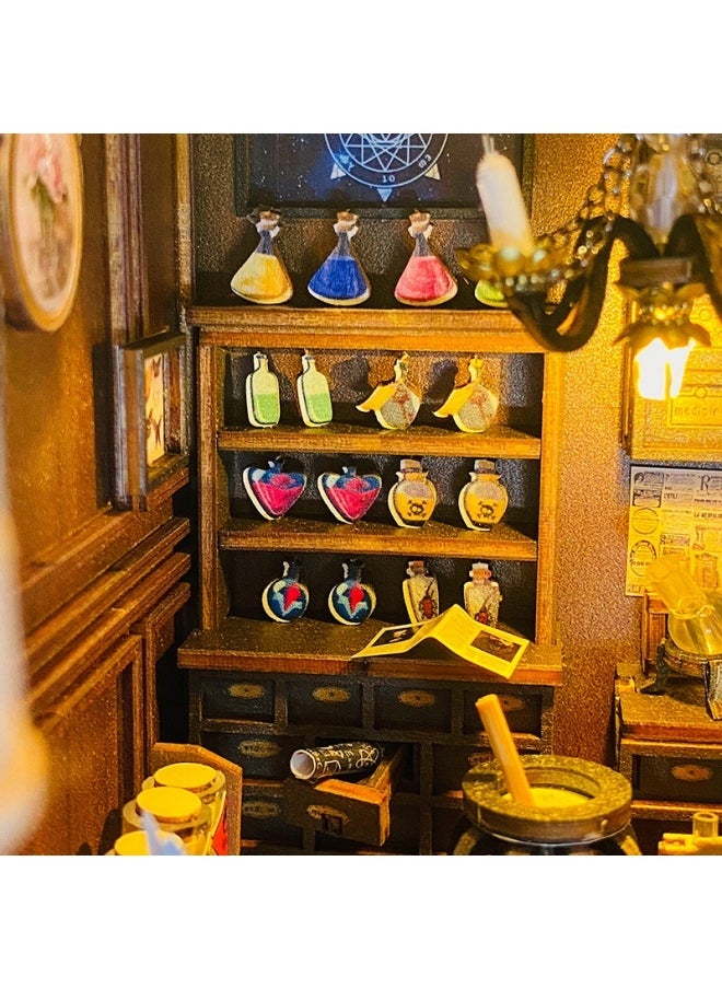 General DIY model hut magic series book stand assembly small house miniature scene three-dimensional architectural puzzle  - Image 3