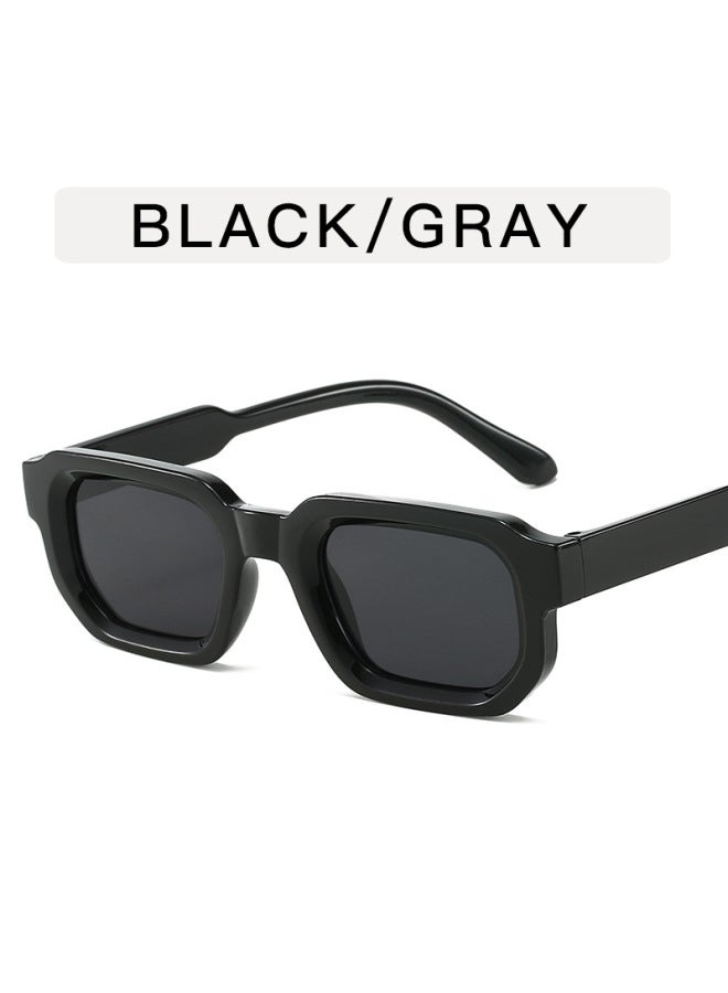 Vintage Men Rectangle Frame Sunglasses Fashion Retro Sun Glasses Luxury Brand Design UV400 Shades Eyewear Women Goggles-Lenses Color:2