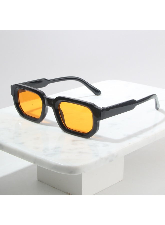 Vintage Men Rectangle Frame Sunglasses Fashion Retro Sun Glasses Luxury Brand Design UV400 Shades Eyewear Women Goggles-Lenses Color:2