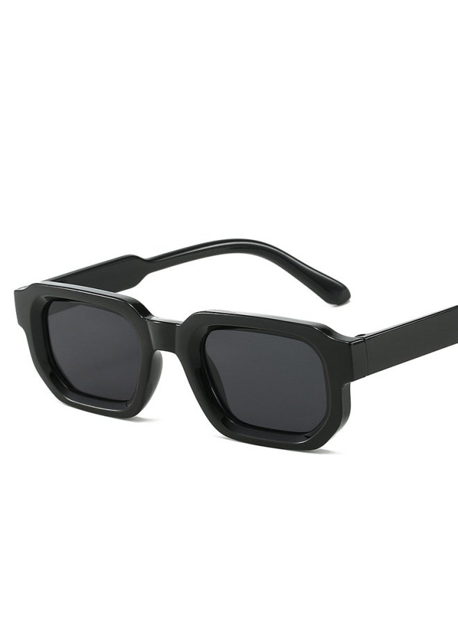 Vintage Men Rectangle Frame Sunglasses Fashion Retro Sun Glasses Luxury Brand Design UV400 Shades Eyewear Women Goggles-Lenses Color:2