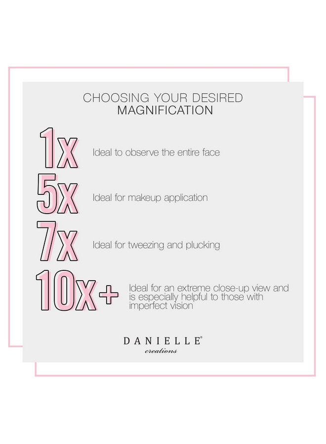 Danielle Revolving Wallmounted Daynight Lighted Mirror 10X Magnification Chrome - Image 4