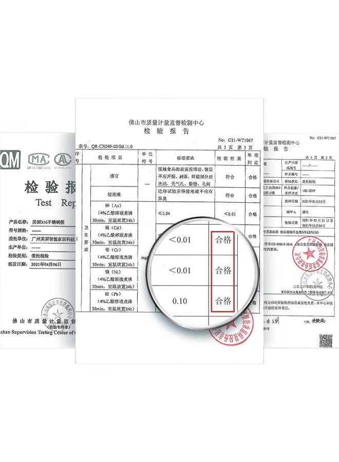 MAX COOK 316L Stainless Steel Chopsticks 10 Pairs Set With Divided Meal Square Chopsticks Colorful Chopsticks Household Creative Tableware Set Mck3826 - Image 1