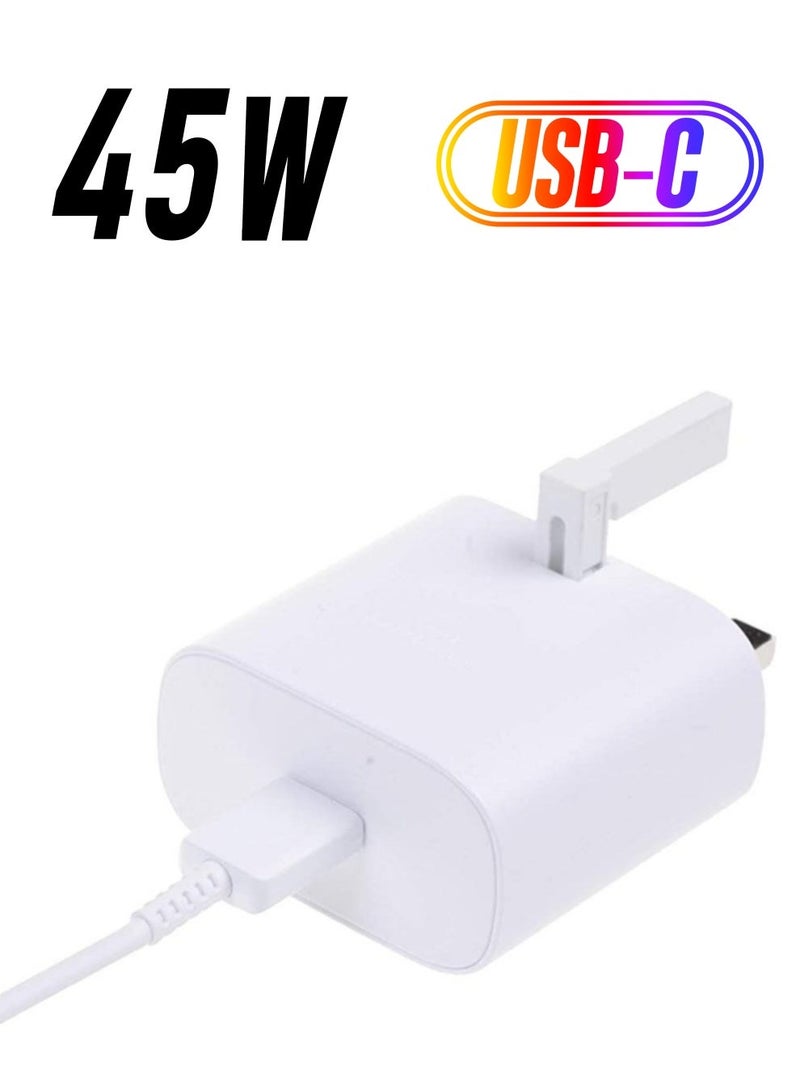 شاحن USB C بقوة 45 واط متوافق مع شاحن سامسونج السريع للغاية نوع C لجهاز سامسونج جالاكسي S22 ألترا/S22+/S22/S21 ألترا/S21 بلس 5G/نوت 20 ألترا/S20/S20 ألترا/تاب S8 ألترا S8+، شاحن حائط سريع PPS - Image 1