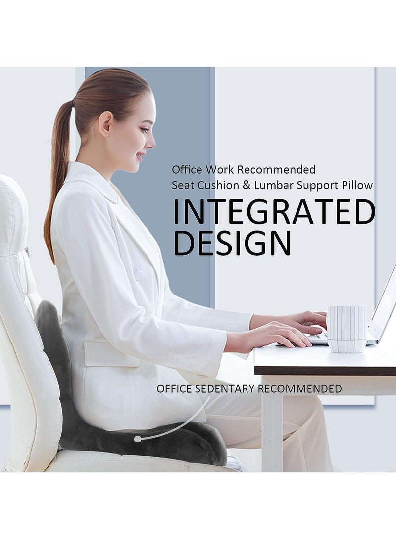 Raxoom Support Pillow Seat Cushion for Office Chair Pressure Relief Sciatica & Tailbone Pain Relief Memory Foam Firm Coccyx Pad for Long Sitting - Image 4