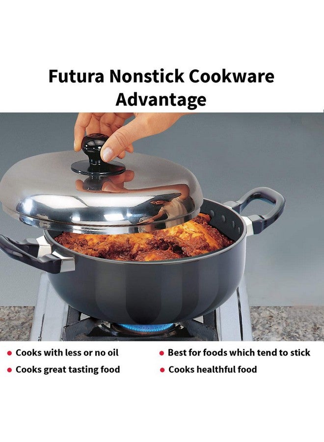 Hawkins Futura Nonstick All-Purpose Pan with Stainless Steel Lid, Capacity 3 Litre, Diameter 22 cm, Thickness 3.25 mm, Black (Q78) - Image 4
