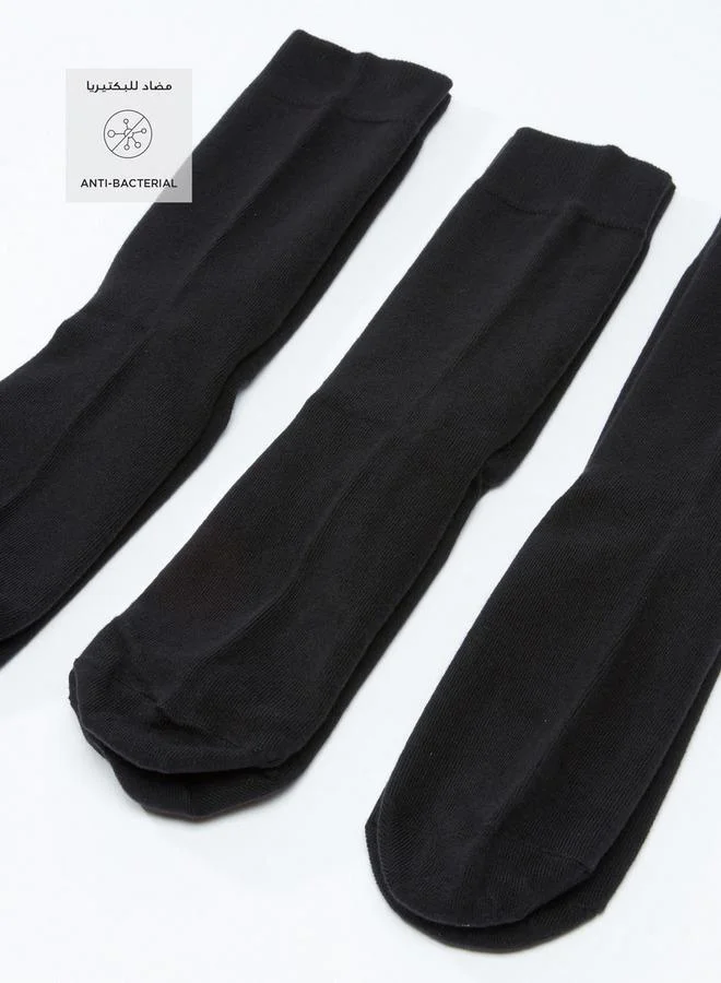 سبلاش فيڤ Set of 3 - Textured Crew Length Socks with Antibacterial Protection