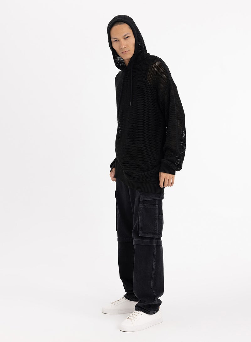 DeFacto Regular Fit Hooded Knit Sweater  - Image 5
