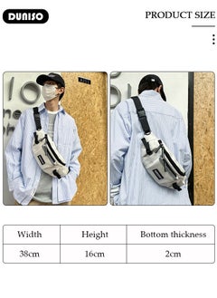 DUNISO Waist Pack for Men Women, Crossbody Waist Bag Pack Belt Bag for Travel Walking Running Hiking Cycling, Pouch Hip Bum Bag Chest Bag with Adjustable Strap For Gym Fitness Workout Travel Work Commuting  - Image 2
