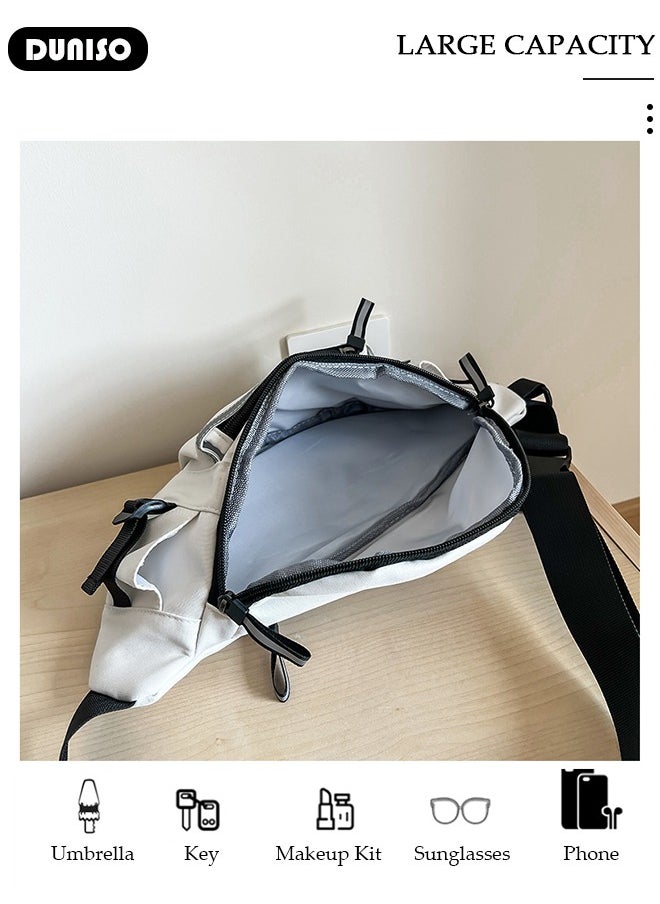 DUNISO Waist Pack for Men Women, Crossbody Waist Bag Pack Belt Bag for Travel Walking Running Hiking Cycling, Pouch Hip Bum Bag Chest Bag with Adjustable Strap For Gym Fitness Workout Travel Work Commuting  - Image 3