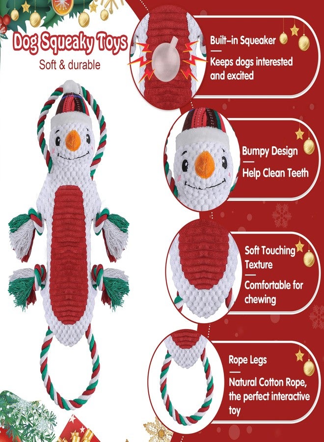 Newget Christmas Dog Toys, Plush Stuffed Animals Toys for Aggressive Chewers, Cute Squeak Toys for Large Medium Small Dogs, Interactive Dog Chew Toys, Durable Plush Dog Toys for Puppy Teething - Image 2