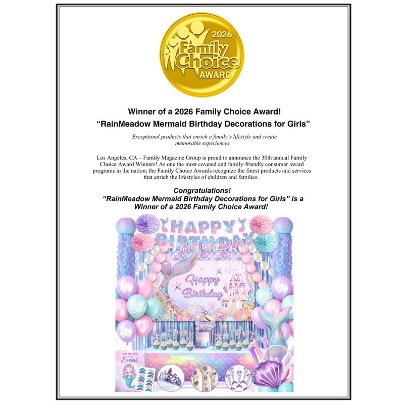 RainMeadow Premium Mermaid Birthday Decorations for Girls â€“ All-in-One Complete Little Mermaid Party Kit â€“ Decoracion De Sirena Para CumpleaÃ±os - Image 2