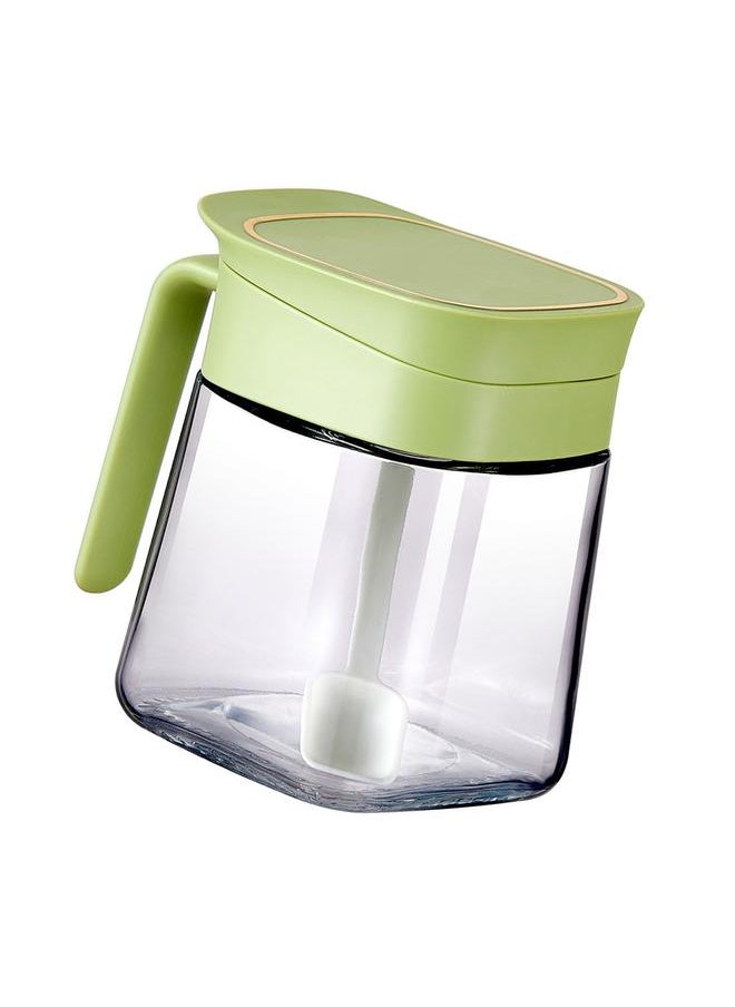 Thoraya Spice Jar Glass Transparent Salt Sugar Pepper Seasoning Container Bottle for Home Kitchen Green  - Image 5