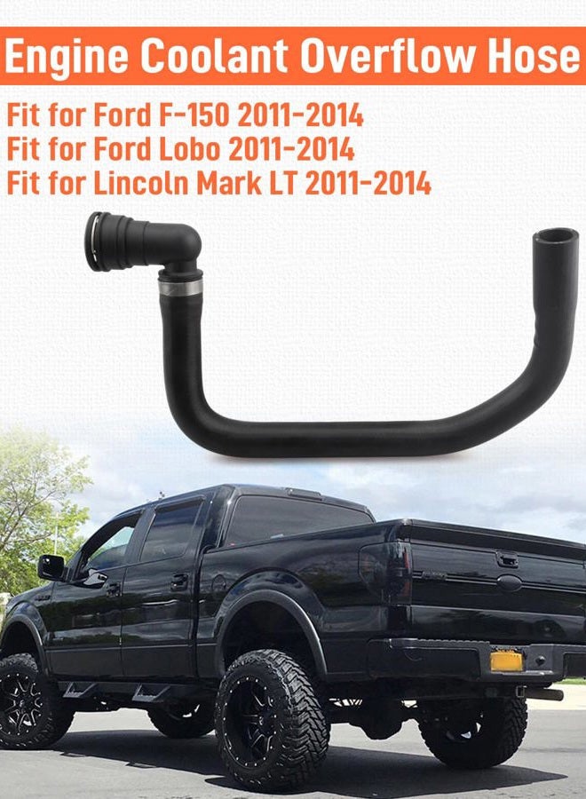 Quaneguzy Engine Coolant Overflow Hose Fit for Ford F150 Lobo Fit for Lincoln Mark LT 2011 2012 2013 2014 Replace ‎626-675 ‎BL3Z8C350A ‎BL3Z-8C350-A Radiator Coolant Reservoir Hose Assembly - Image 2