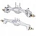 AMK Aluminum TRX4M Axles CNC TRX4M Portal Axles Front Rear Set with Steering Link Aluminum Alloy Housing with Brass Hex for 118 RC Crawler TRX4M Defender Bronco Upgrade Parts Silvery - Image 4