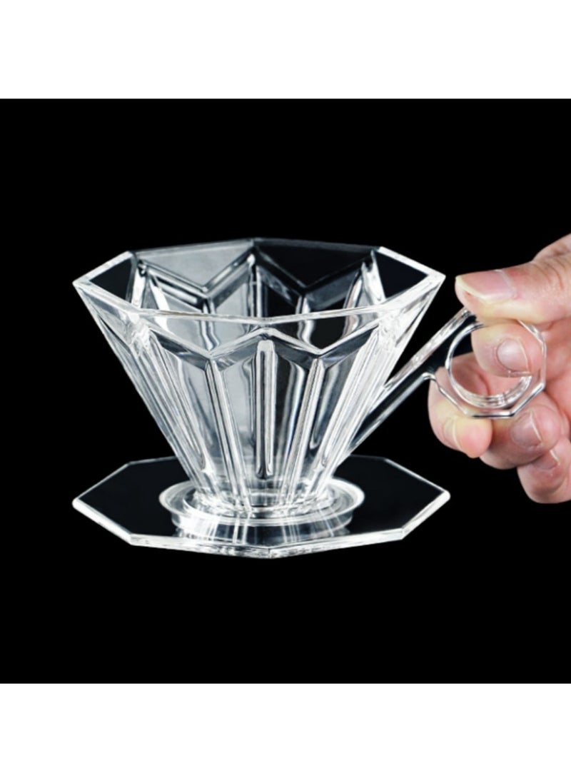 ايكي ايك كوب فلتر V60 مثمن من مادة الراتنج الطبيعي مقاس 01 شفاف - Image 2