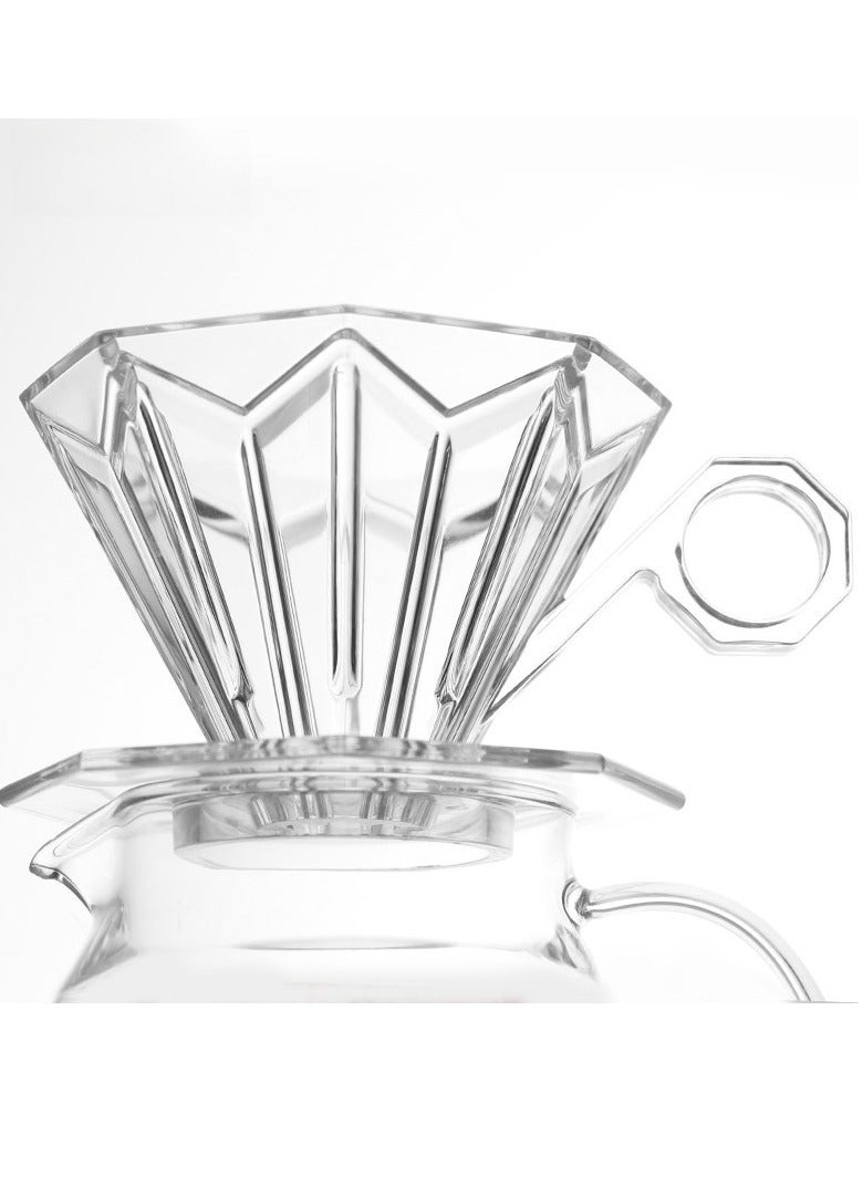 ايكي ايك كوب فلتر V60 مثمن من مادة الراتنج الطبيعي مقاس 01 شفاف - Image 3