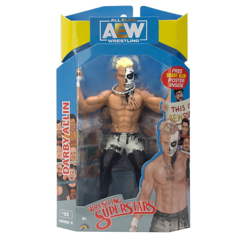 Ringside Darby Allin (LJN Style) - AEW Unmatched Series 5 Toy Wrestling Action Figure - Image 1