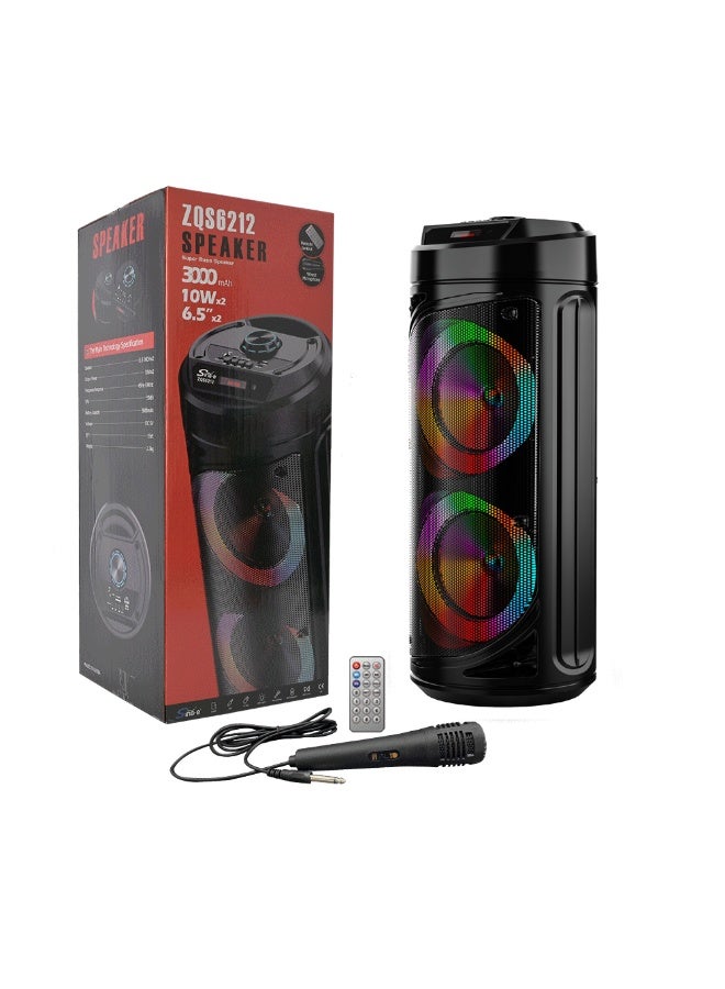 singe Sing-E ZQS6212 Bass Bluetooths Speaker Dual 6.5 Inch Rechargeable High Power Wireless Audio Portable Outdoor - Image 1