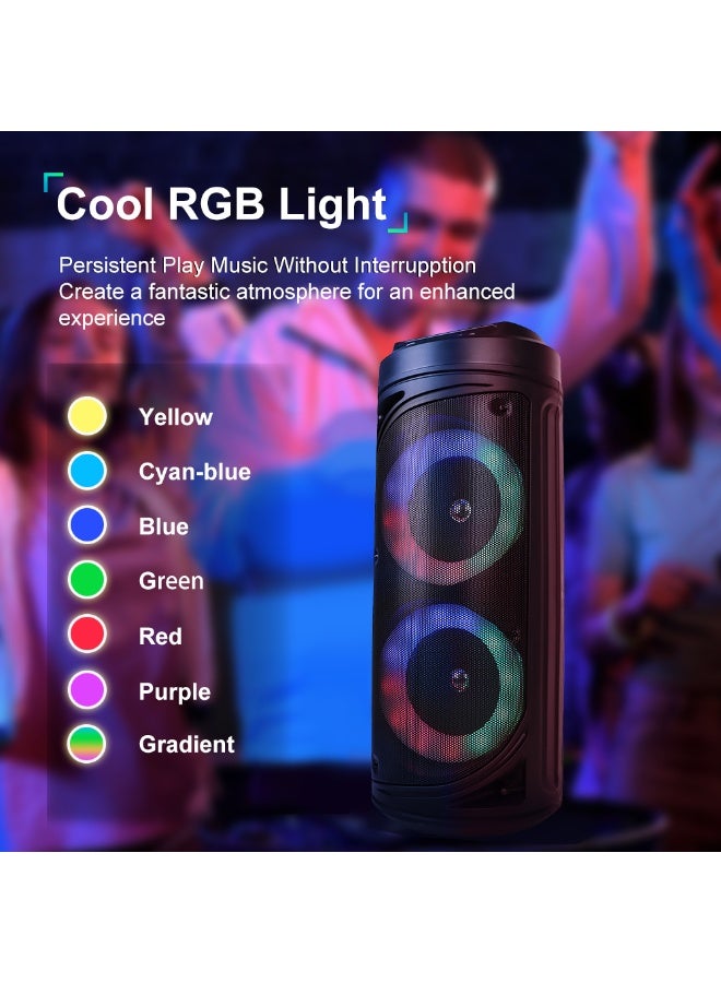 singe Sing-E ZQS6212 Bass Bluetooths Speaker Dual 6.5 Inch Rechargeable High Power Wireless Audio Portable Outdoor - Image 5