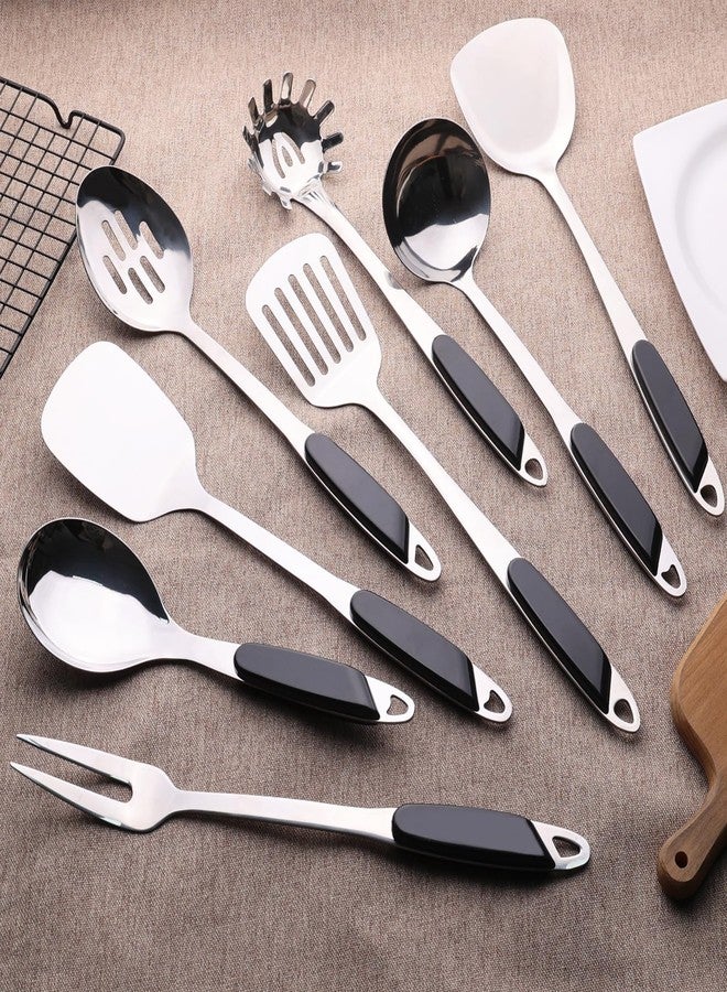 Dehouse 8 Pieces Stainless Steel Cooking Utensils Set, Metal Kitchen Utensils Set - Image 4