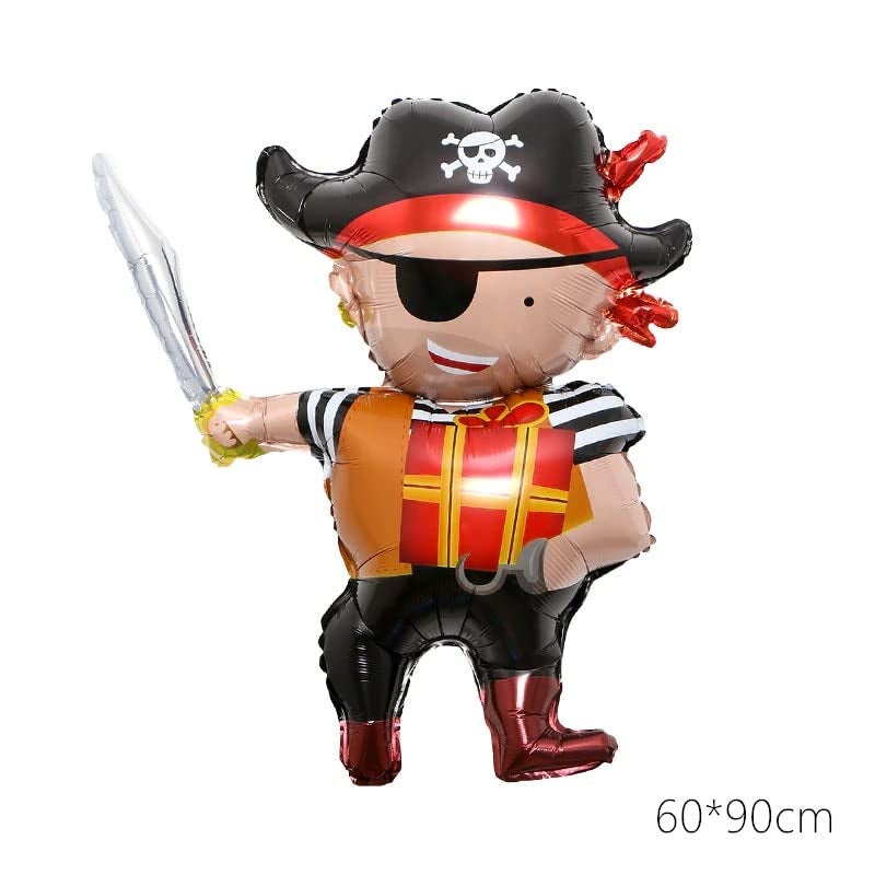 Atpata Funky Pirate Captain Ship theme Foil Balloons for Kids Birthday Party Decoration (Pirate 14th Birthday) - Image 2