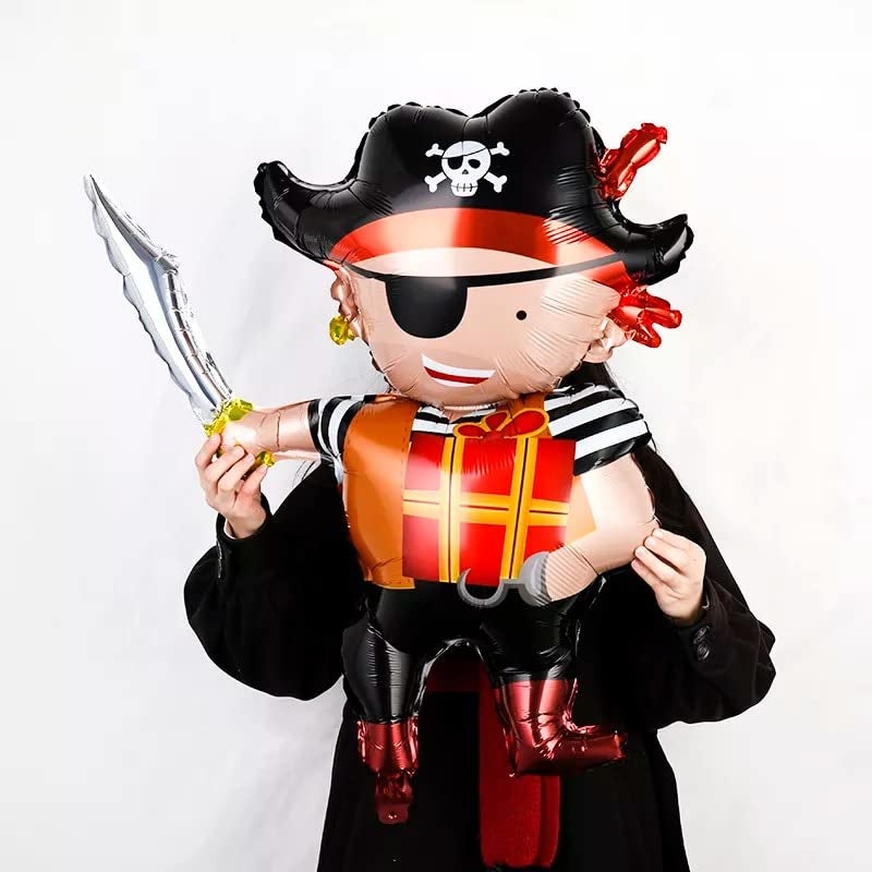 Atpata Funky Pirate Captain Ship theme Foil Balloons for Kids Birthday Party Decoration (Pirate 14th Birthday) - Image 5