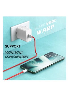 Generic 100W Supervooc Charger Compatible with Oppo Find X8 X8 Pro X5 Pro X7 X7 Ultra X6 X6 Pro Find X3 Lite X2 Reno 12 11 10 8 7 6 A96 A94 A78 A77 A76 A74 A57 A56 A54 A55 A60 with USB C Cable  - Image 5