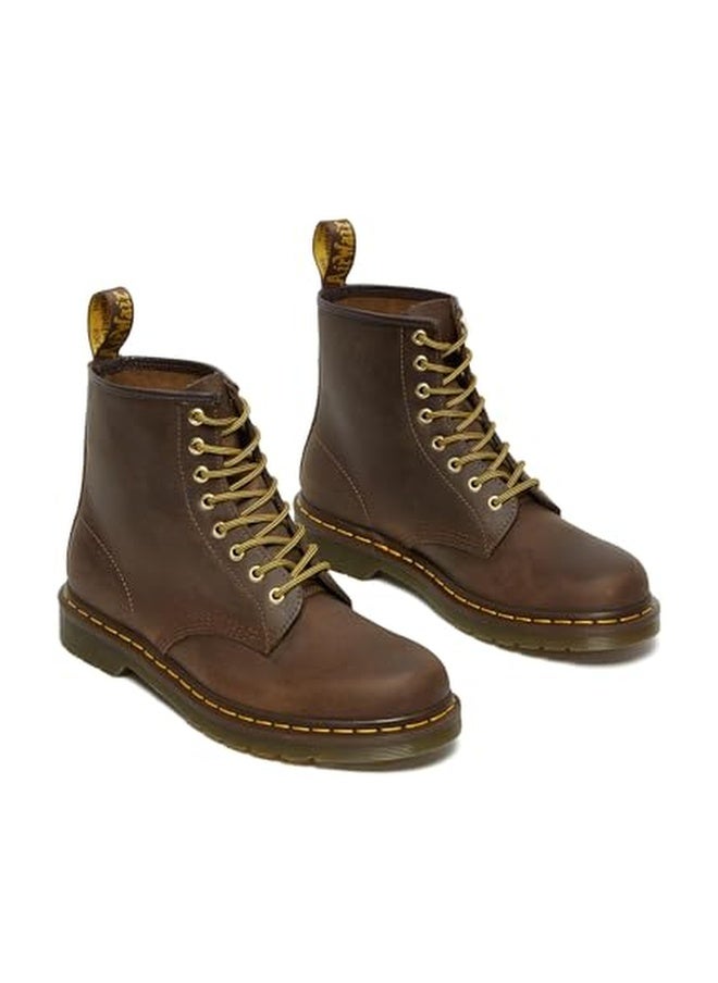 Dr Martens Dr. Martens Unisex 1460 Crazy Horse Leather 8 Eye Boot, Brown, 11 Women/10 Men - Image 1