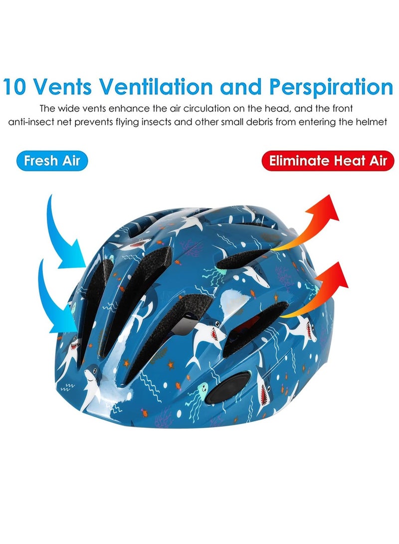 خوذة دراجة الأطفال ، خوذة طفل صغير قابلة للتعديل للجنسين ، خوذة دراجة للأطفال الصغار تتراوح أعمارهم بين 3-8 سنوات ، للتزلج والدراجة والدراجات البخارية والمزيد - Image 5