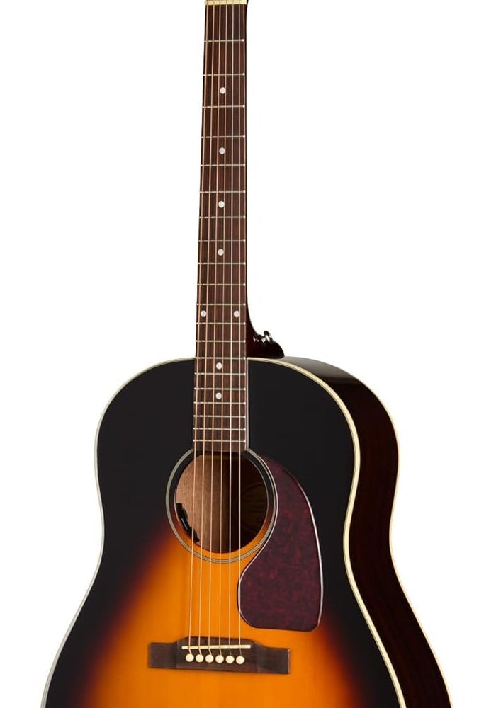 Epiphone J-45 Studio Acoustic Electric Guitar, Vintage Sunburst with Gig Bag - Image 1