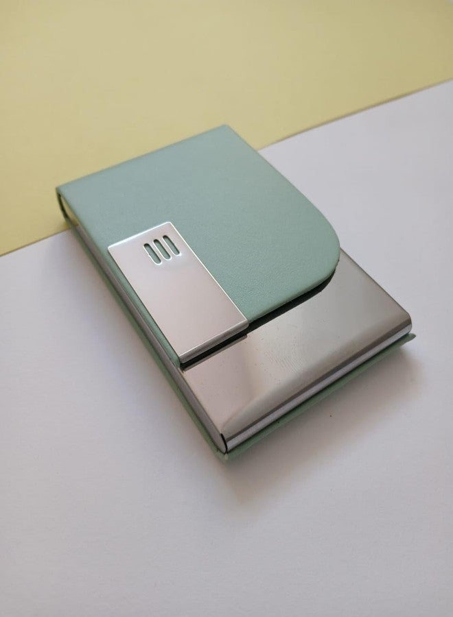 ODIN Professional Business Card Holder, Metal Flip Case, Rose Gold and Silver, Slim Design - Image 2