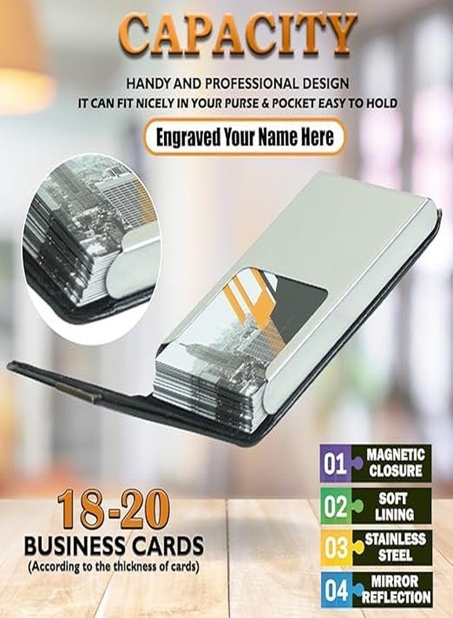 ODIN Professional Business Card Holder, Metal Flip Case, Rose Gold and Silver, Slim Design - Image 5