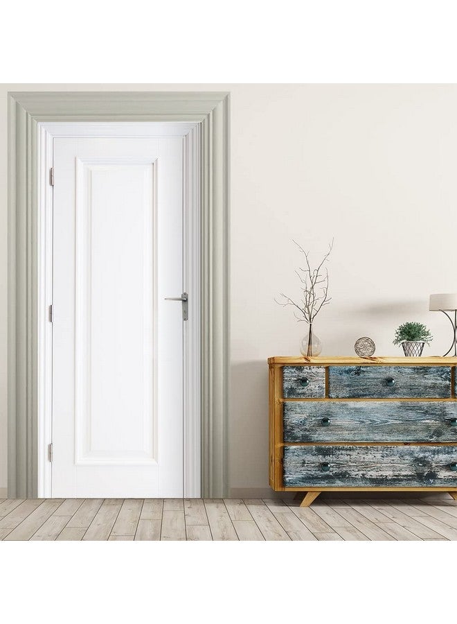 VIRANDA 3D Door Stickers Murals - White Wooden Peel and Stick Wallpaper - PVC Self-Adhesive Decals, Removable Waterproof Poster for Bedroom Living Room Wall Decoration 30.3x78.7 Inch - Image 1