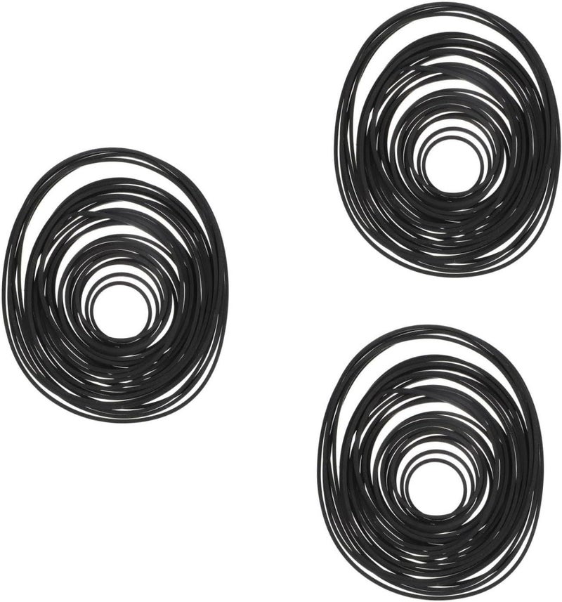 3pcs Black Recorder Rubber Belt 0.12x13.5cm Replacement for Cassette DVD Drive - Image 1