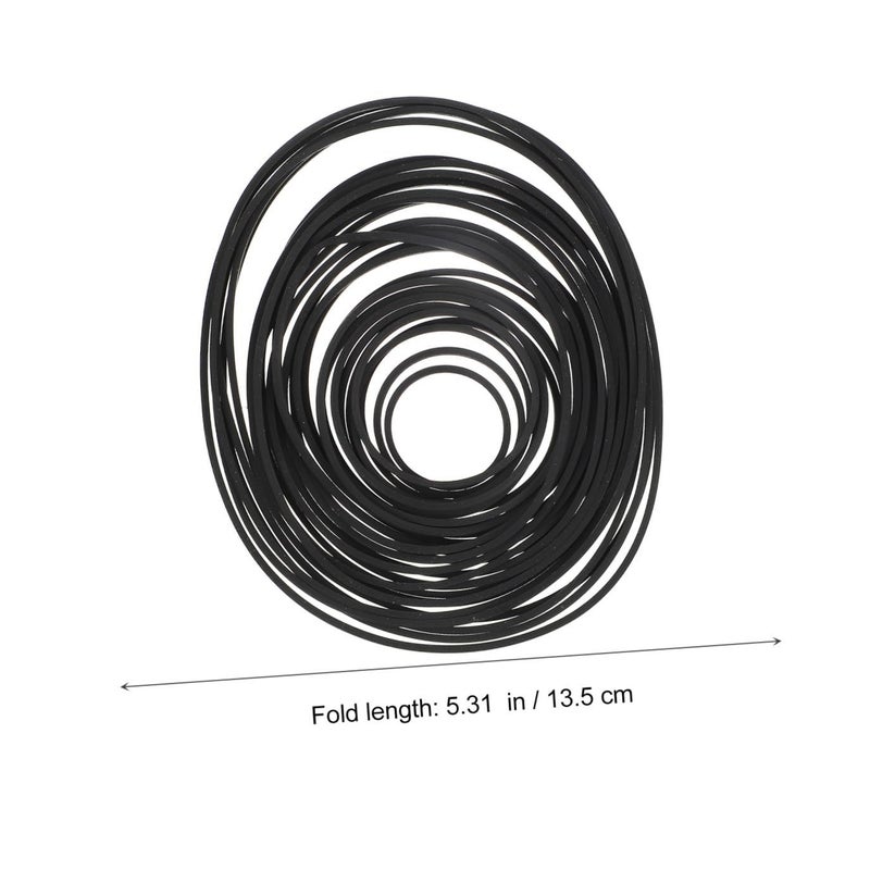 3pcs Black Recorder Rubber Belt 0.12x13.5cm Replacement for Cassette DVD Drive - Image 3