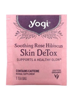 YOGI Yogi t Skin Detox Soothing Hibiscus Flower 16 Tea Bags 1.12 Oz  - Image 3