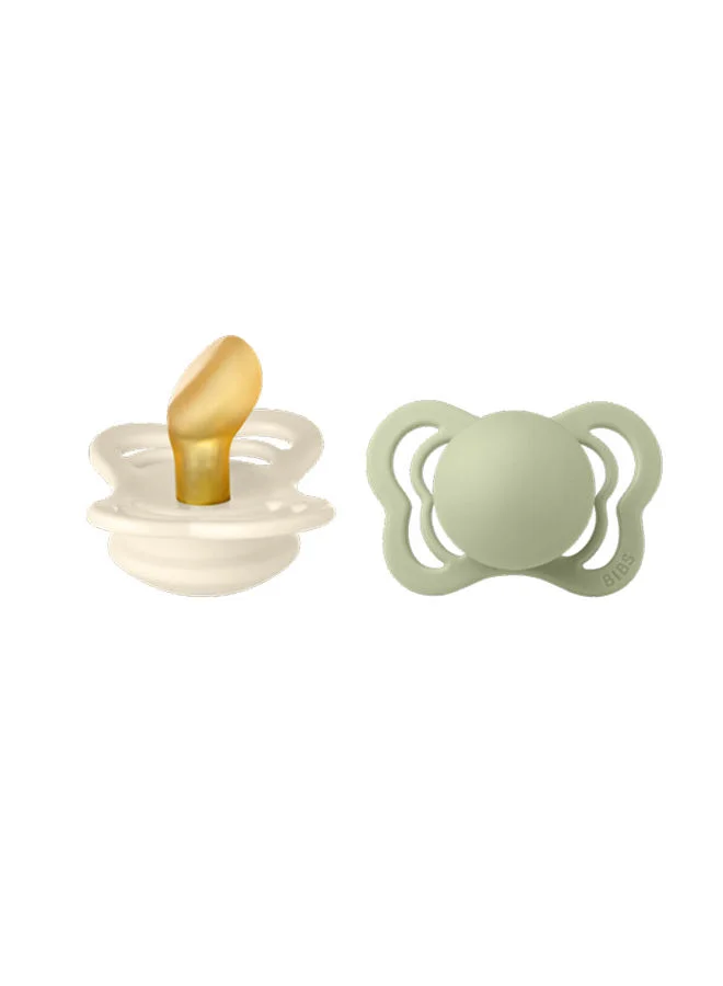 بيبس Pack of 2 Baby Couture Latex S1 Ivory And Sage