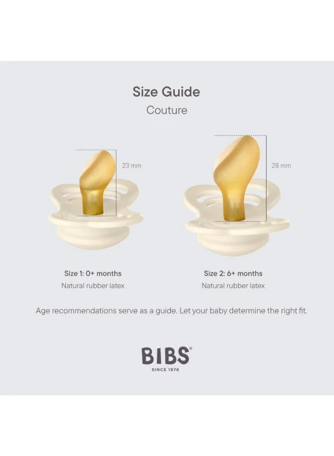 بيبس Pack of 2 Baby Couture Latex S1 Ivory And Sage