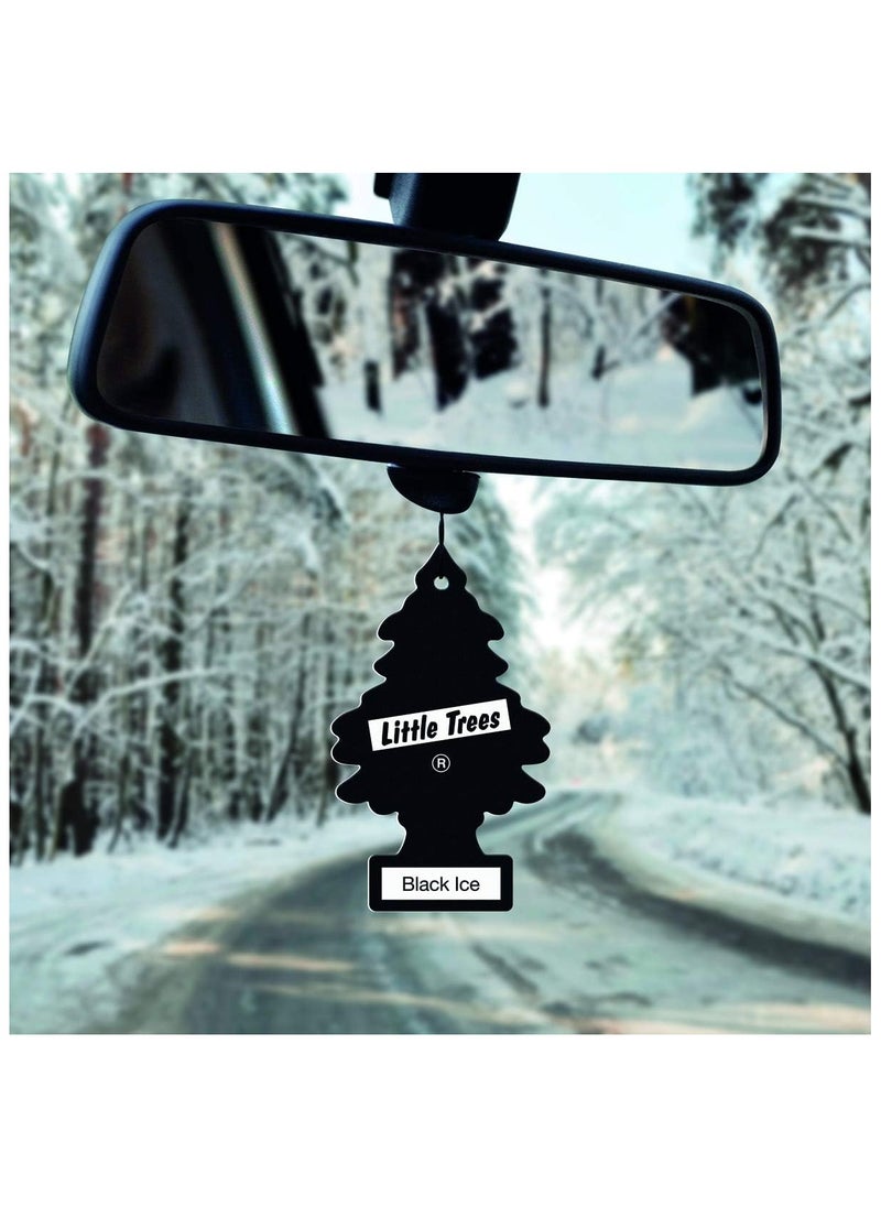LITTLE TREES Little Trees Air Freshener Tree Black Ice Fragrance For Car Home Boat Caravan - Six Pack  - Image 3