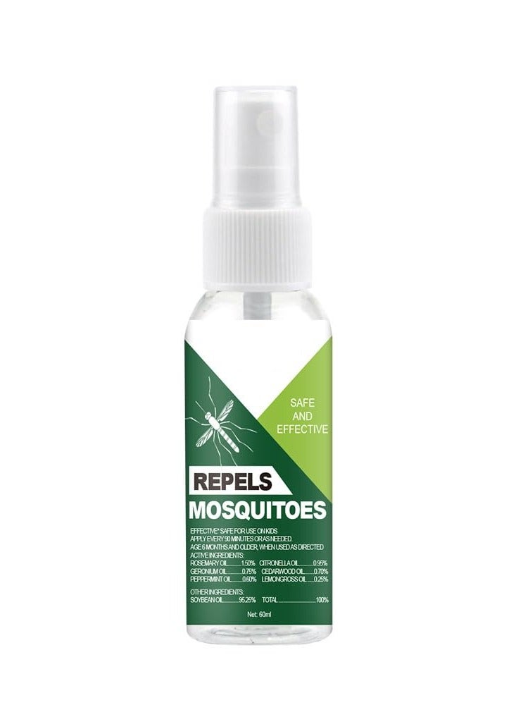 SYOSI Naturally Mosquito Repellent Spray Smelling Insect Mosquitoes With Botanical Extracts, for Gnats, Black Flies, Anti-Bug Safe Pets and Kids 60 - Image 1
